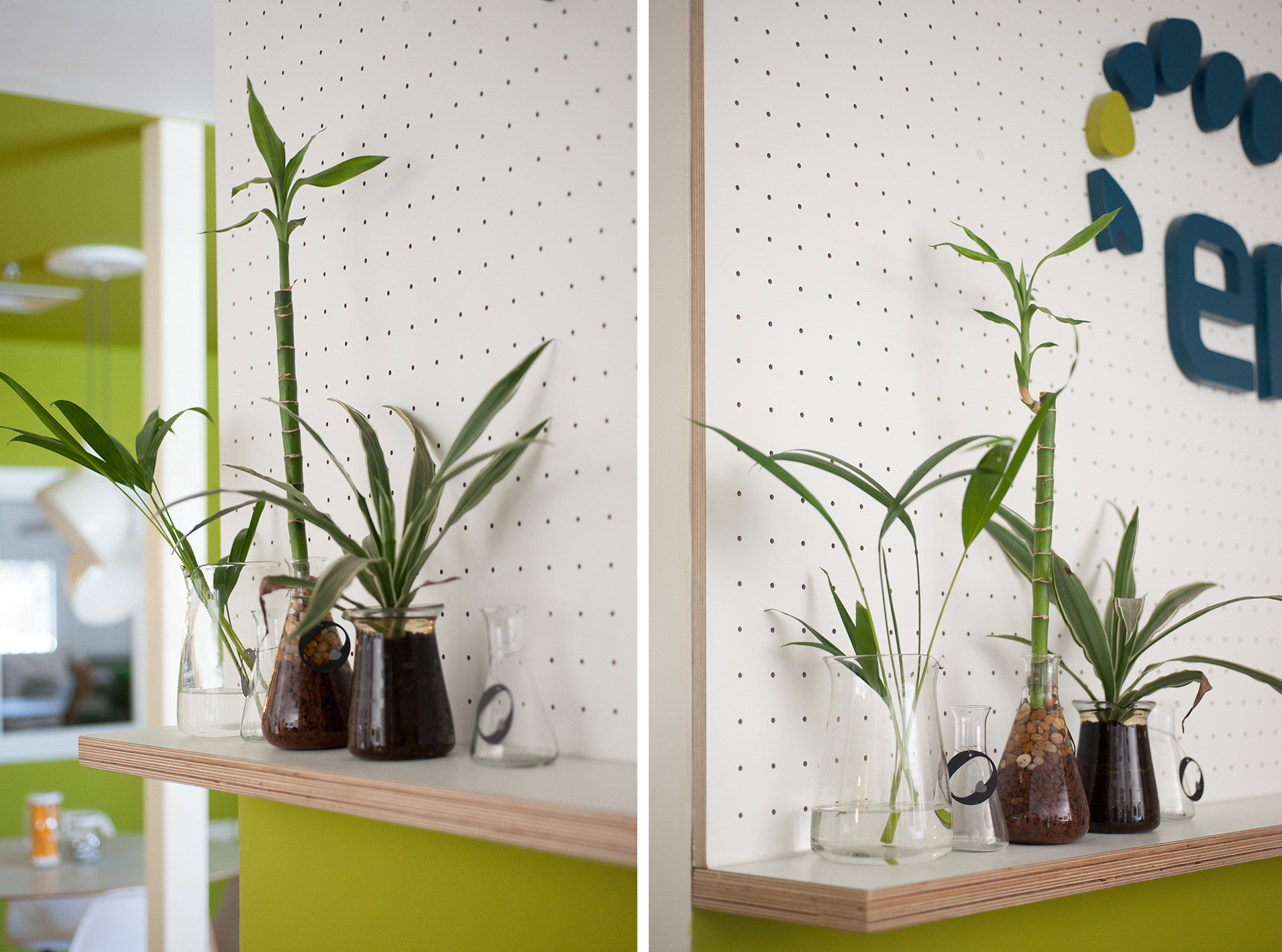 משרדי אנזוטיק - קיר מחורר בקבלה